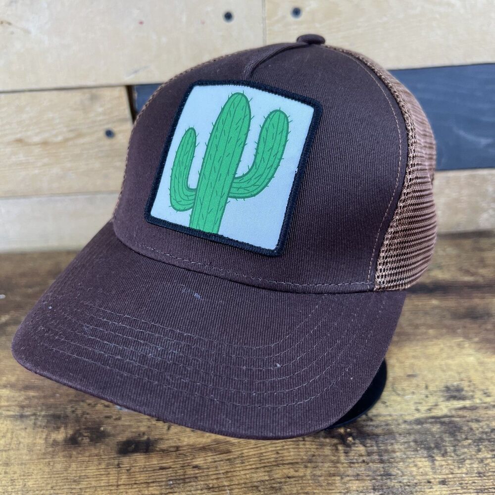 Cactus Headgear Classics Brown Trucker Mesh SnapBack Adjustable Hat Baseball Cap